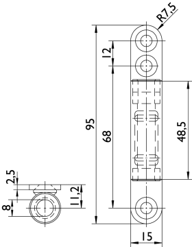ZUBEHÖRSET 2-FLG ZARGEN GLASMONT 6961 SET/GLAS.12/76/2FLG-GRAU (45918)