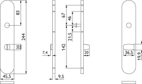 Hermat FS Langschild 2002.U innen,oval,WCR 78,F3 PVD-beschichtet