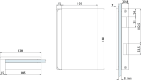 Hermat Ganzglas Gegenkasten MOLINA 6054.GKP, DR, schwarz