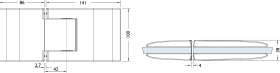 PENDELTÜRBAND GLASTÜREN 6857 G-G/PAAR-60 (33349)