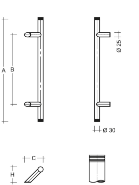 STOSSG.ES30.9.2.S 300/200MM M.FL.GERENDK .STÜTZEN 45GR.ER.MT.INCL.MONTS.130.46.3