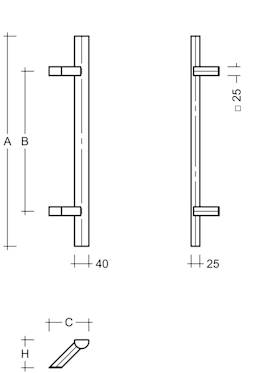 STOSSGRIFF ZAE 821 SCHRÄGE STÜTZE EST ES4020.16 L=1600 MM A=1400 MM