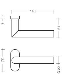 INNENDRÜCKER MIT ROSETTE OVAL 122.40.8 8 MM RAL 9005 FEINSTRUKTUR