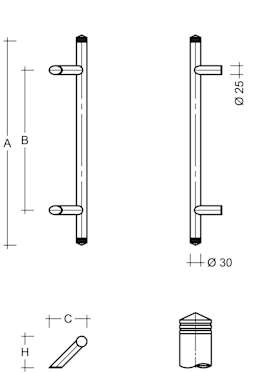 STOSSGRIFF ZAE 751 EDELSTAHL ES30.9.4.330.210
