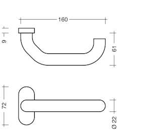 INNENDRÜCKER MIT ROSETTE OVAL ZIE 20R 122.60.8.8 MM EDELSTAHL MATT RF