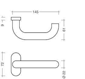 DRÜCKERGRT. ZIE2R 122.50.8 D TS 76 MM EDELSTAHL MATT