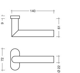 INNENDR. AUF ROS. OVAL L-FORM GEHR. 10MM LT 122.40.8.64 RAL 9005 FEINST. MIT HHF
