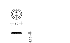 STÜTZROSETTE RUND ES 50.30 FÜR GERADE STÜTZEN Ø30 MM EDELSTAHL