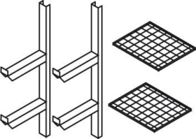 GITTERROSTREGAL MIT BÖDEN 600X500MM 8608