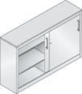 CP Schiebetürschr.7035/7035 1025x1600x500mm  