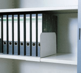 CP Aktenstütze grau 100x100x230mm aufschieb. 