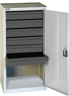 BEISTELLSCHRANK B500XT500XH1000MM RAL 7035 6 SCHUBLADEN 3001607