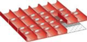 MULDENEINSATZ-SET F.FH 50MM 27X27E 2-TLG 9 MULDEN 20 WÄNDE D70MM 80.658.000