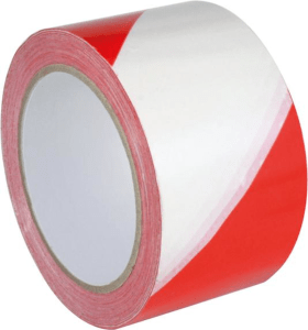 WARNMARKIERUNGSBAND PVC SELBSTKLEBEND 60 MMX66M ROT/WEISS 4026359035803