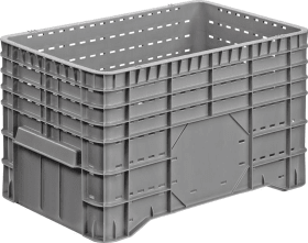 GROSSBEHÄLTER PE STATIONÄR GRAU 300L 1020X640X580MM BODEN/WÄNDE DURCHBRO. 284