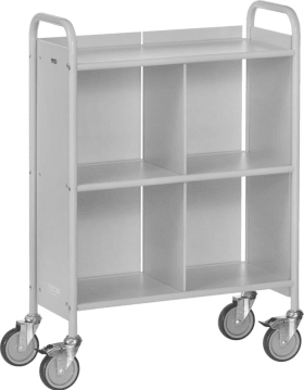 BÜROWAGEN 4873 3 BÖDEN 720X350MM GRAU RÜCKWAND