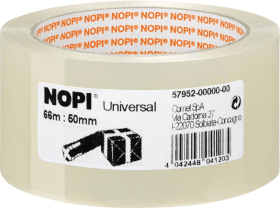 NOPI PACK UNIVERSAL 66M X 50MM TRANSPARE NT 4042448041203