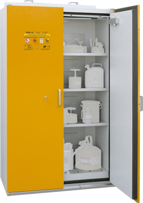 SICHERHEITS-/GEFAHRSTOFFSCHRANK SIS TYP 90/1200 TÜREN STAHL RAL 1007 B80-2102-G