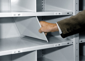 Schulte Stecktrennblech T400xH390 mm KH 25 mm für Fachboden 150kg verz.inkt