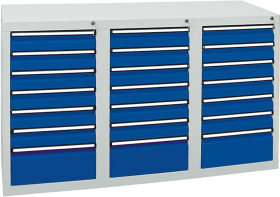 SCHUBLADENSCHRANK 21 SL 900X1500X500MM GRAU/BLAU 7103274
