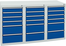 SCHUBLADENSCHRANK 18 SLR 900X1500X500MM 7035/5010 7103574