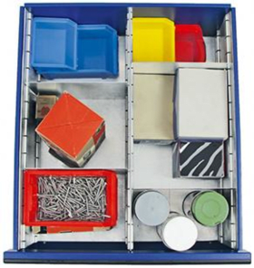 EINTEILUNGSSET 2 FÜR SCHUBLADE H200MM VERZINKT 6-TEILIG 7001206