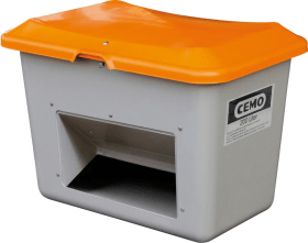 STREUGUTBEHÄLTER 700L 1340X990X960MM M. ENTNAHMEÖFFNUNG GRAU/ORANGE 10836