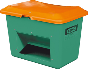 STREUGUTBEHÄLTER 700L 1340X990X960MM M. ENTNAHMEÖFFNUNG GRÜN/ORANGE 10840