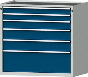 SCHUBLADENSCHRANK 3004 900X600MM 6 SL RAL 7035 /5010 999.133.0018