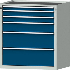 SCHUBLADENSCHRANK 3005 750X600MM 6 SL RAL 7035 /5010 999.132.0015