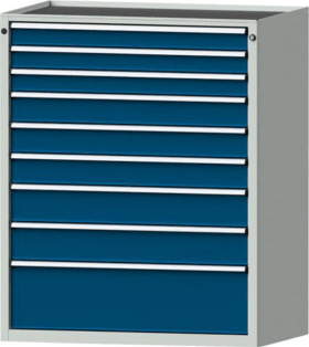 SCHUBLADENSCHRANK V1060 MODELL 4006 V- RAL 7035/5010 999.133.0047