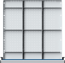 SCHUBLADENEINTEILUNGSSATZ FÜR FH 180MM 1/3 TEILU. F.SCHUBLADE 600X600MM 902.203