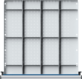 SCHUBLADENEINTEILUNGSSATZ FÜR FH 90MM 1/4 TEILU. F.SCHUBLADE 600X600MM 902.205