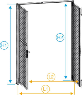 GITTERFLÜGELTÜR 2200X3000MM RAL7024 AY25022030AAAA003