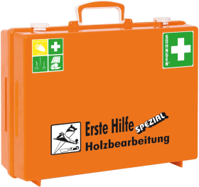 ERSTE-HILFE-KOFFER MT-CD HOLZBEARBEITUNG ORANGE 4250108800316
