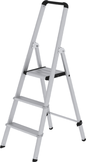ML ALU-STUFENSTEHLEITER EINSEITIG BEGEH. ELOXIERT 3-STUFEN 11253