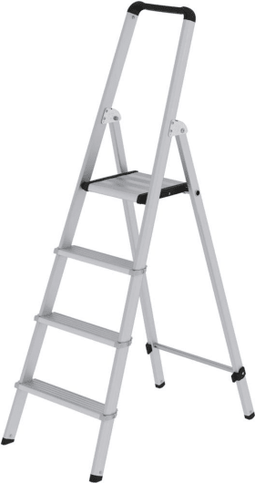 ML ALU-STUFENSTEHLEITER EINSEITIG BEGEH. ELOXIERT 4-STUFEN 11254