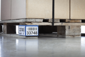 PALETTENFUSS-BANDEROLE B140XH65/90X65MM BLAU MIT KLETTVERSCHLUSS VE 50 ST 172407