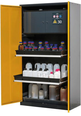 CHEMIKALIENSCHRANK GELB GLAS 2 FB BOWA LOBLE 3084804030858