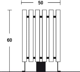 ABFALLBEHÄLTER MODELL K1 NORDISCHE FICHTE LASIERT K 1 FICHTE