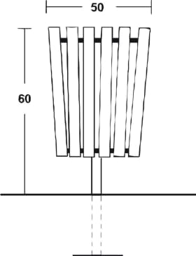 ABFALLBEHÄLTER MODELL K2 HARTHOLZ LASIERT K 2 KAMBALA