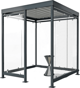 RAUCHERUNTERSTAND KÖLN K2 C/B RAL 7016/ 9002 2165X2165X2510MM 102000201