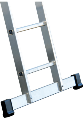ALU-ANLEGELEITER 16 STUFEN LEITERLÄNGE 4,14M ARBEITSHÖHE BIS 5,30M 40616