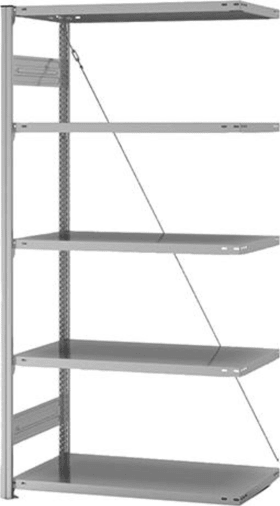 ANBAUREGAL EDELSTAHL 5 BÖDEN 2000X500X 1000MM HVA20510XM