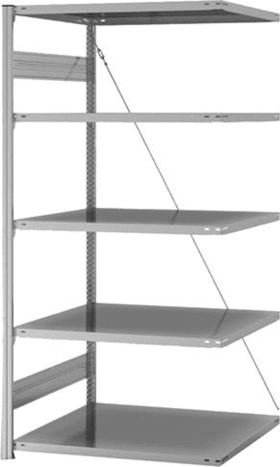 ANBAUREGAL EDELSTAHL 5 BÖDEN 2000X800X 1000MM HVA20810XM