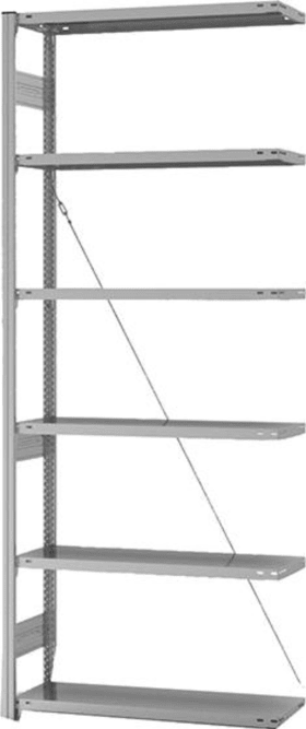 ANBAUREGAL EDELSTAHL 6 BÖDEN 2500X300X 1000MM HVA25310XM