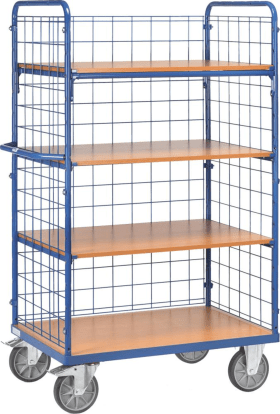 ETAGENWAGEN M.DRAHTGITTER 4 BÖDEN 1200X800MM 8413-1