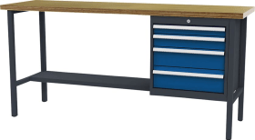 KASTENWERKBANK 2000MM 4 SCHUBLADENRAL 7016/5010 FO6004KW20-1