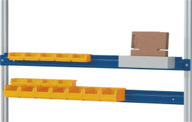 Raw retaining rail for visible storage bins, W=750 / 655 mm