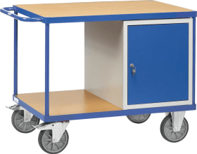 WERKSTATTWAGEN 600KG 1050X700MM 1 TÜR 2 BÖDEN 2432